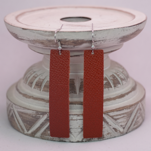 Leather Bar Earring