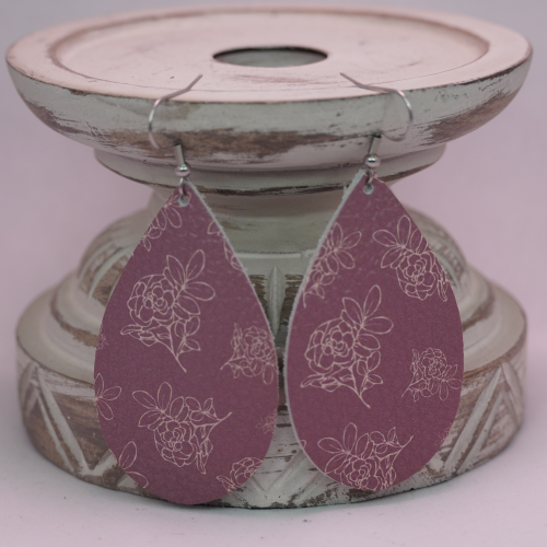 Leather Teardrop Earring