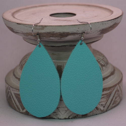 Leather Teardrop Earring